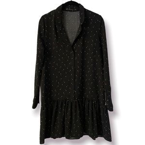 3 for $10!! Zara Star Print Long Sleeve Shirt Dress size XS - relaxed fit